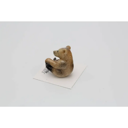 Bernie Brown Bear Cub Porcelain Miniature - PABOOM