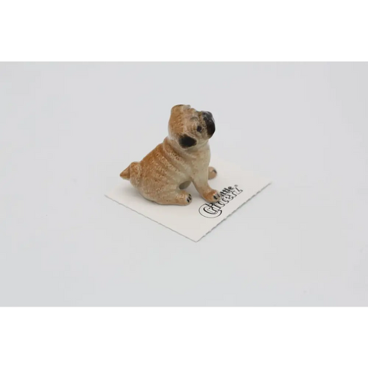 Button Pug Porcelaine Miniature - PABOOM