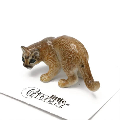 Cheyenne Cougar Mountain Lion Porcelain Miniature - PABOOM