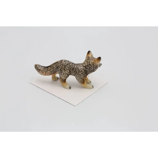 Climber Grey Fox Porcelain Miniture - PABOOM