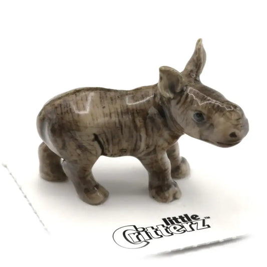 Courage White Rhino Porcelain Miniature - PABOOM