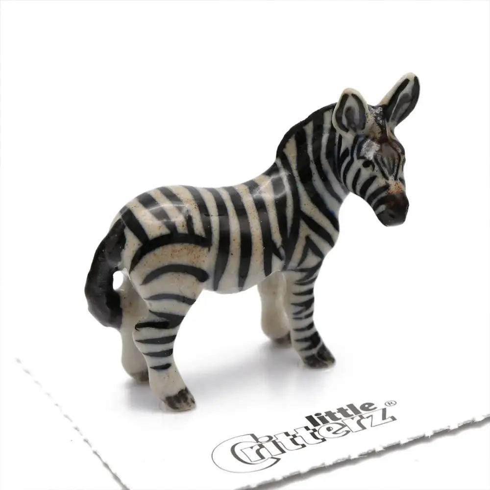 Little Critterz Flicker Zebra Porcelain Miniature