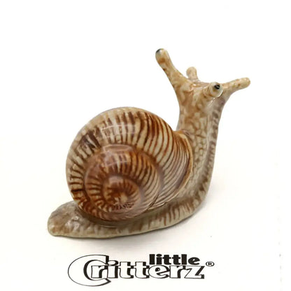 Helix Garden Snail Porcelain Miniature - PABOOM
