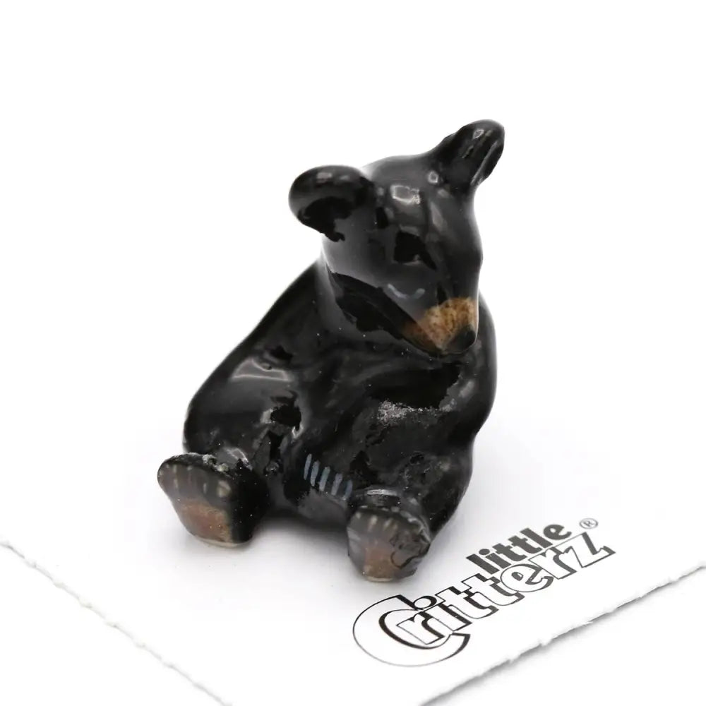 Little Critterz - Honey Black Bear Cub Porcelain Miniature