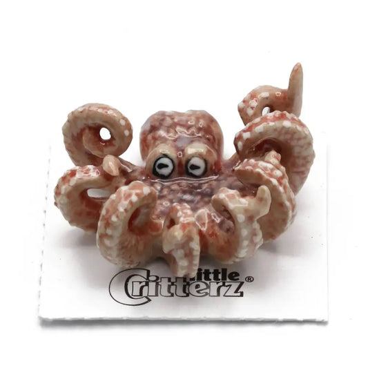 Jet Octopus Porcelain Miniature - PABOOM