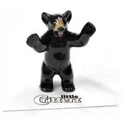 Little Critterz - John Black Bear Cub Porcelain Miniature