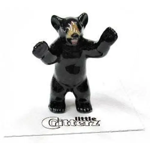 Little Critterz - John Black Bear Cub Porcelain Miniature
