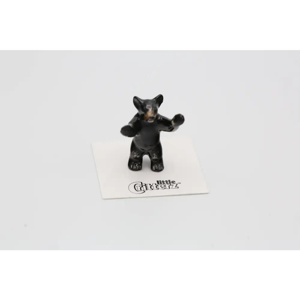 Little Critterz - John Black Bear Cub Porcelain Miniature