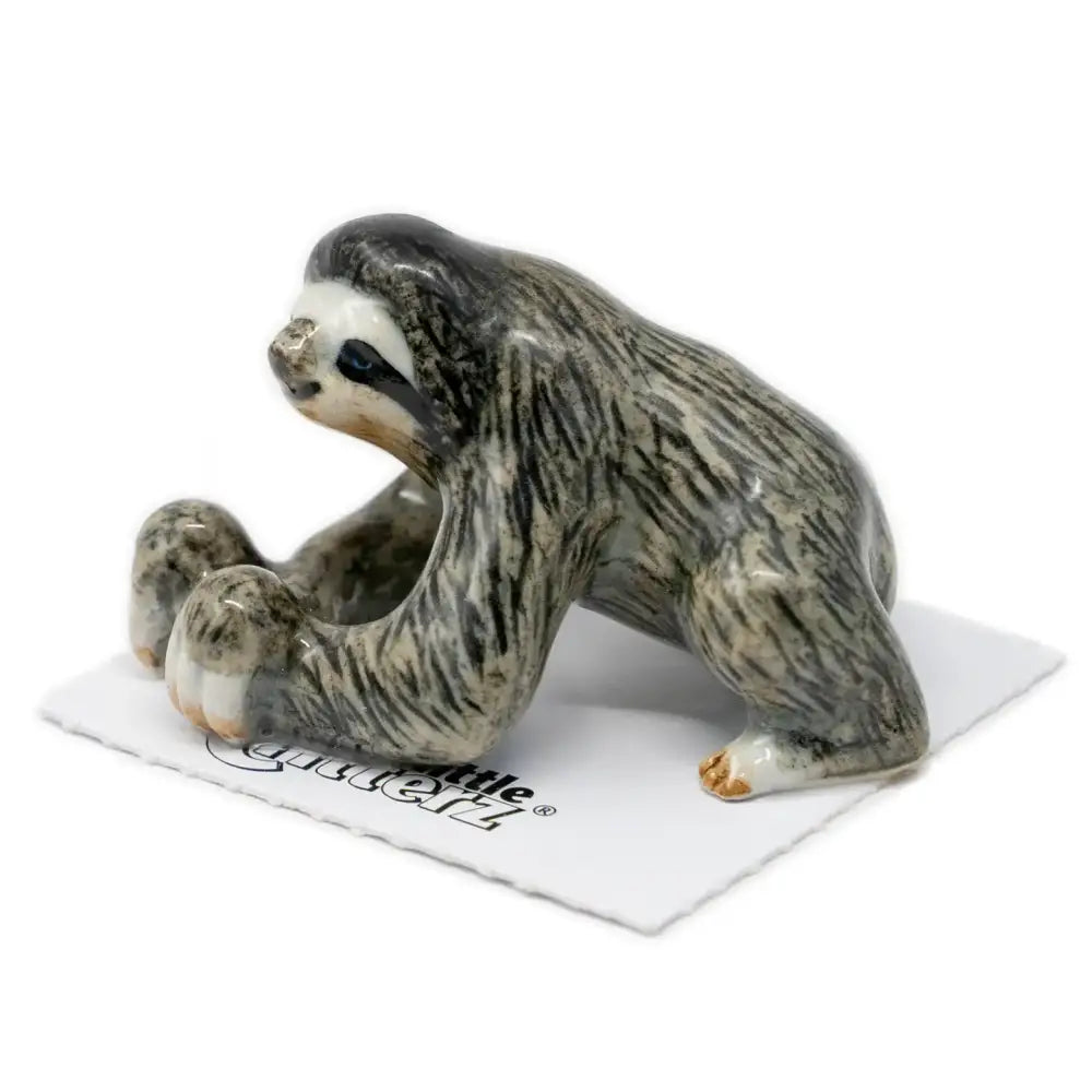 Monk Three-Toed Sloth Porcelain Miniature - PABOOM