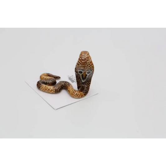 Naja Spectacled Cobra Porcelain Miniature - PABOOM