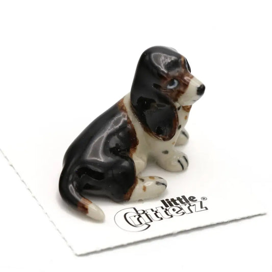Little Critterz Napoleon Basset Hound Porcelain Miniature
