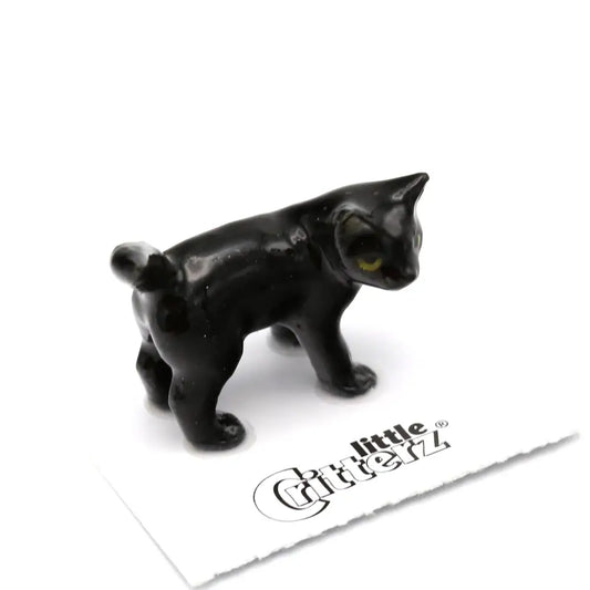 Little Critterz - Onyx Black Kitten Porcelain Miniature