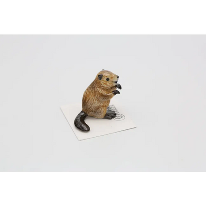 Paddle Beaver Porcelain Decorative Figurine Miniature - PABOOM