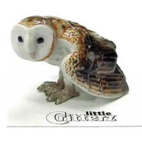 Paleface Barn Owl Porcelain Miniature - PABOOM