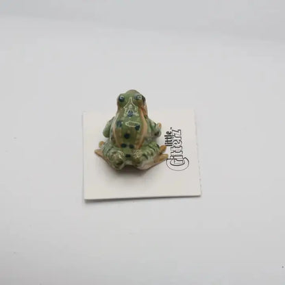 Rana Leopard Frog Porcelain Miniature - PABOOM