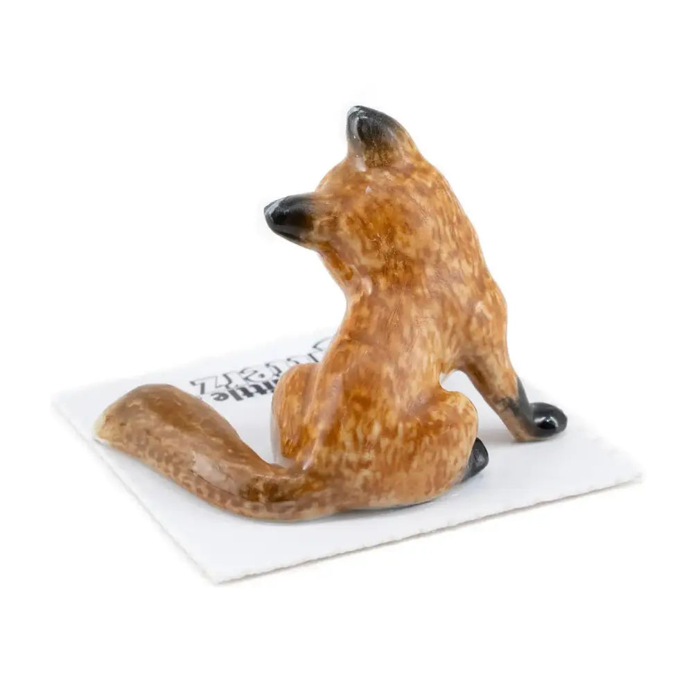 Robin Red Fox Smiling Porcelain Miniature - PABOOM