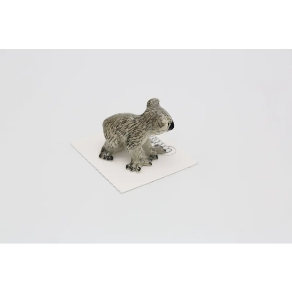 Little Critterz Sam Koala Joey Porcelain Miniature gray koala figurine black eyes