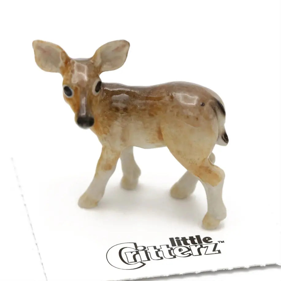 Serenity Deer Doe Porcelain Miniature - PABOOM