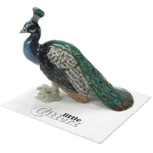 Shimmer Peacock Porcelain Miniature - PABOOM