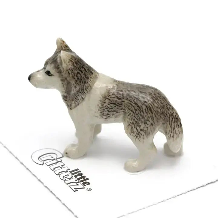 Siberian Husky Porcelain Miniture - PABOOM