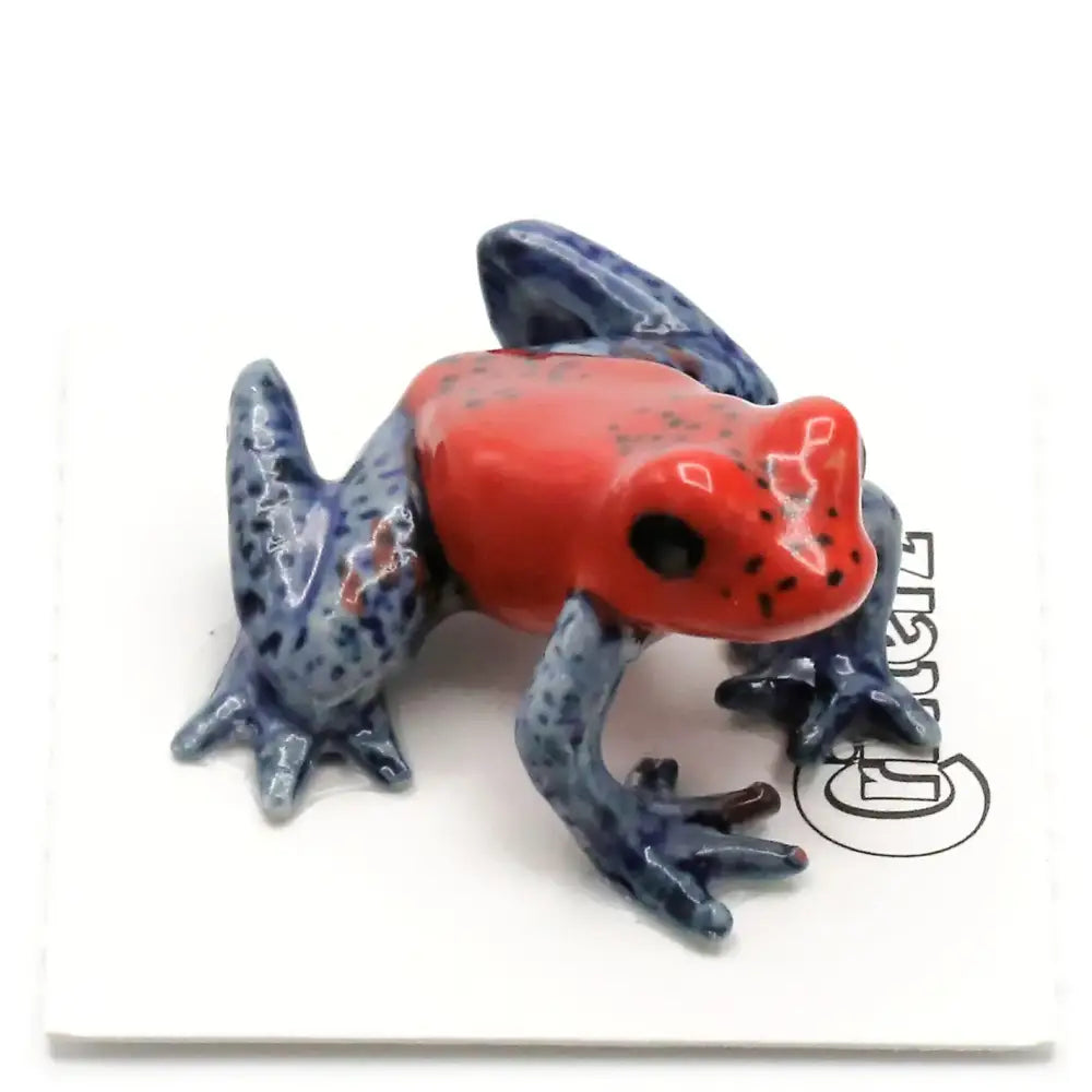 Strawberry Dart Frog Porcelain Miniature - PABOOM