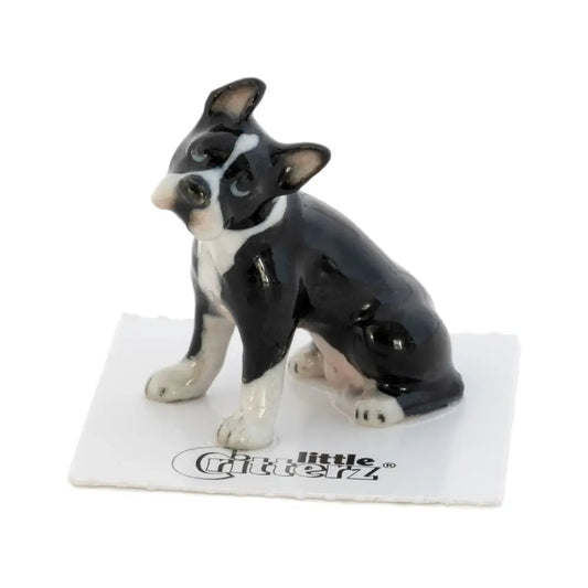 Little Critterz - Stubby Boston Terrier Porcelain Miniature