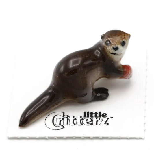 Little Critterz Webster Rescue River Otter Porcelain Miniature