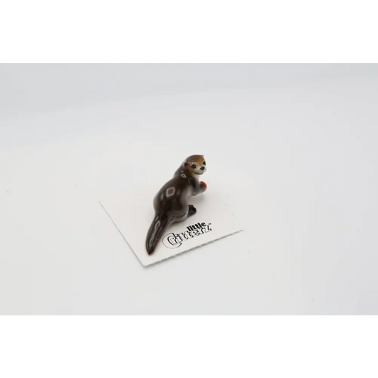 Little Critterz Webster Rescue River Otter Porcelain Miniature