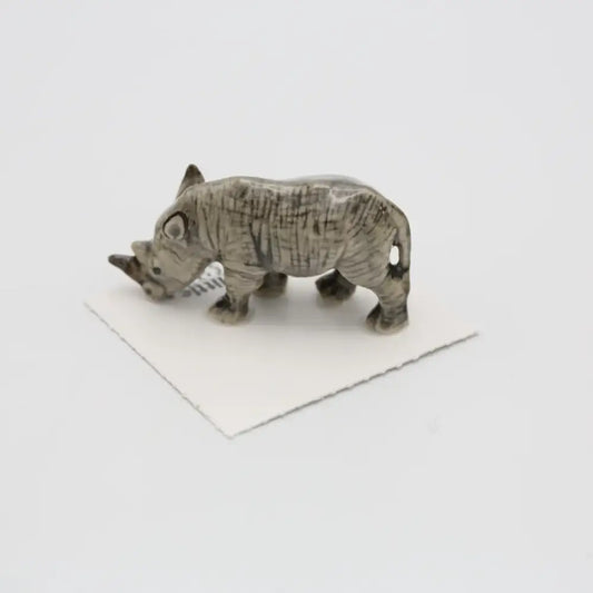 Zulu White Rhino Porcelain Miniature - PABOOM