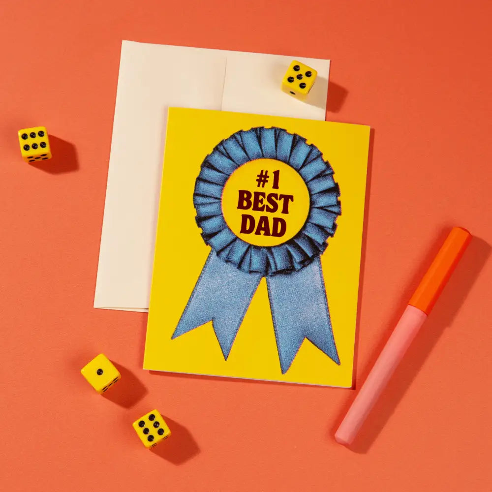 Lucky Goods Paper - #1 Dad Ribbon Card