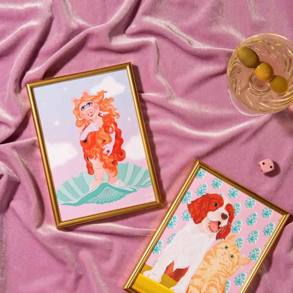 Lucky Goods Paper - Birth of a Goddess Piggy Portrait Print 8’’ x 10’’