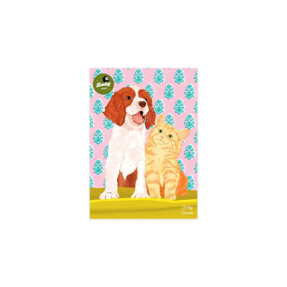 Lucky Goods Paper - Cat & Dog Best Buds Portrait Print 8’’ x 10’’
