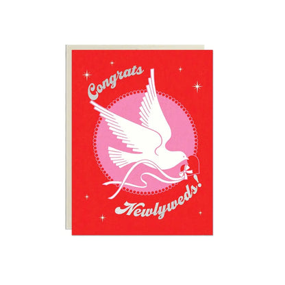 Lucky Goods Paper - Congrats Newlyweds Dove Foil Card