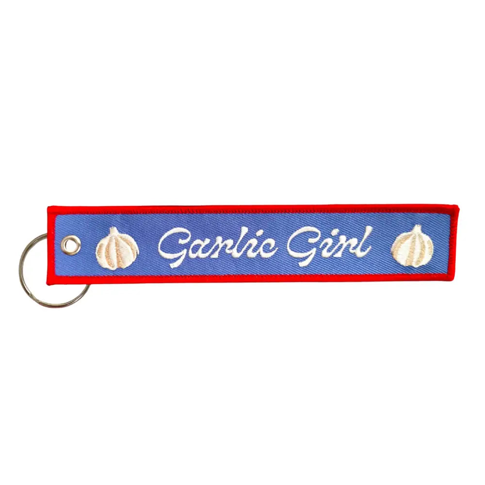 Lucky Goods Paper - Garlic Girl Embroidered Keychain