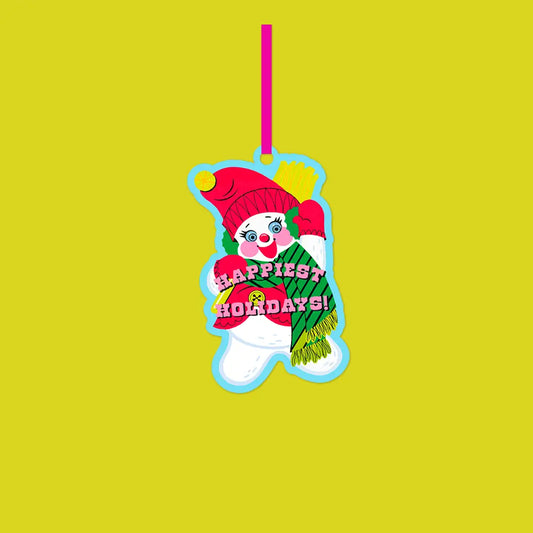 Lucky Goods Paper - Happiest Holidays Snowman Cardstock Ornament