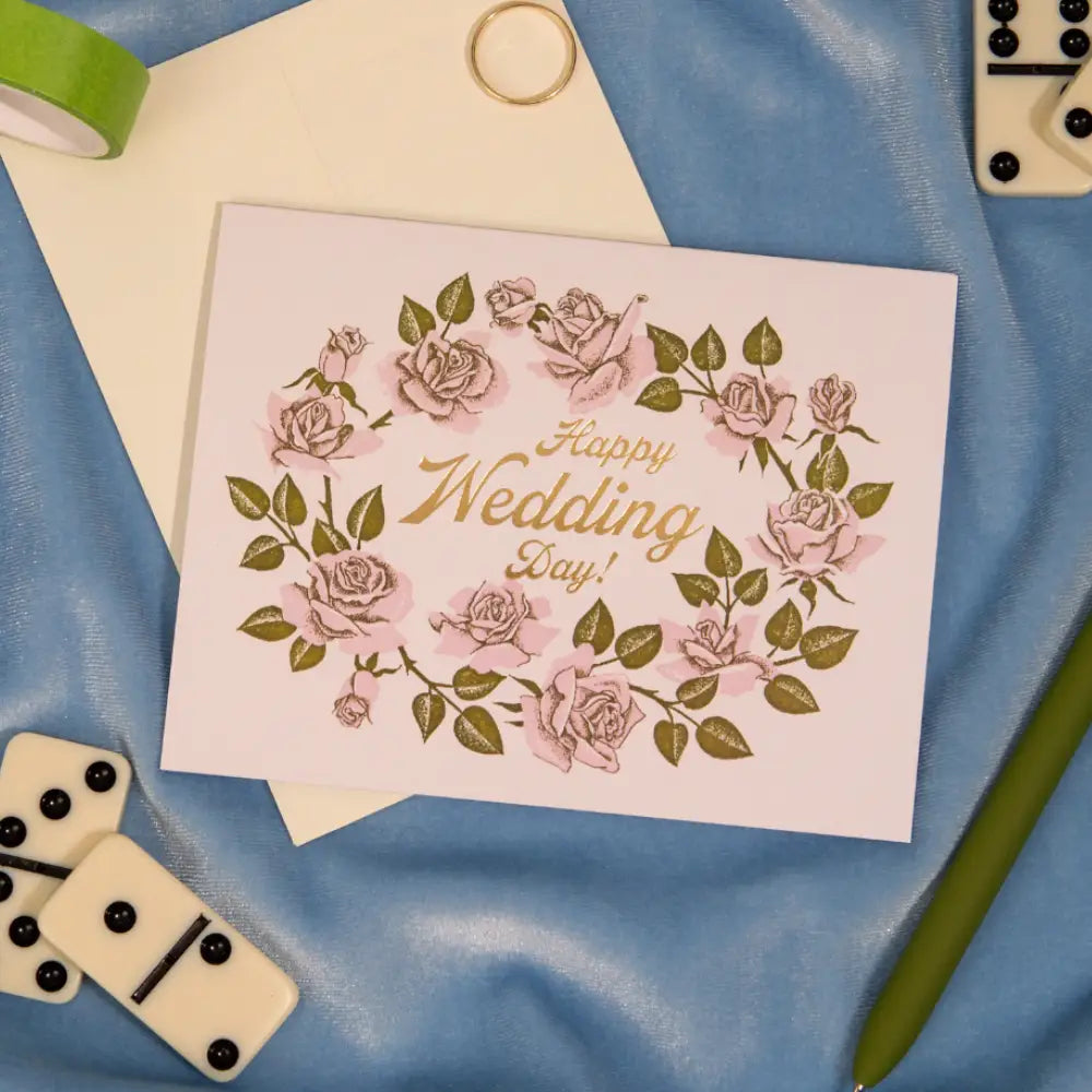 Lucky Goods Paper - Happy Wedding Day Florals – Foil Card