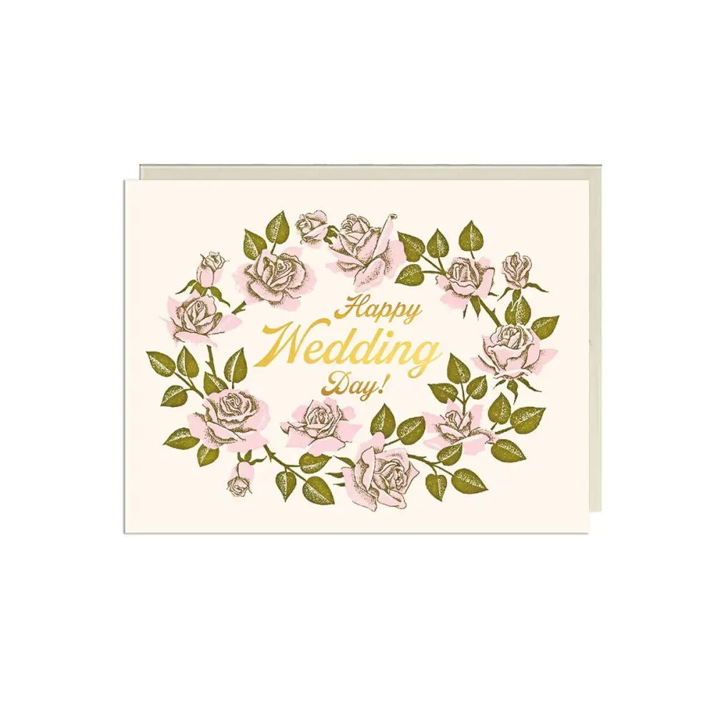 Lucky Goods Paper - Happy Wedding Day Florals – Foil Card