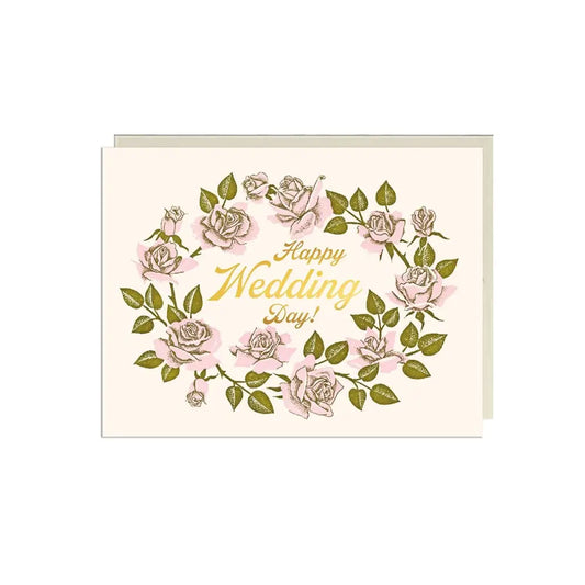 Lucky Goods Paper - Happy Wedding Day Florals – Foil Card