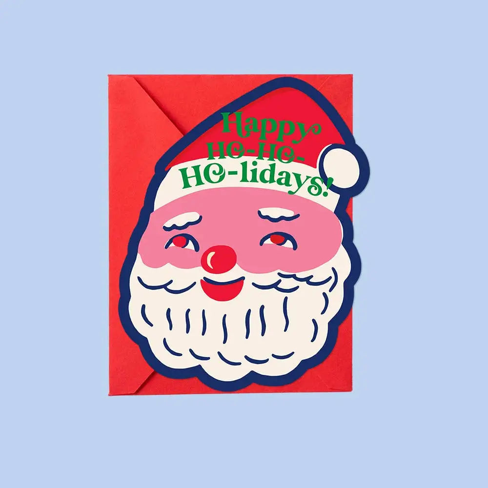 Lucky Goods Paper - Ho-Ho-Holidays Santa Die-Cut Christmas Card