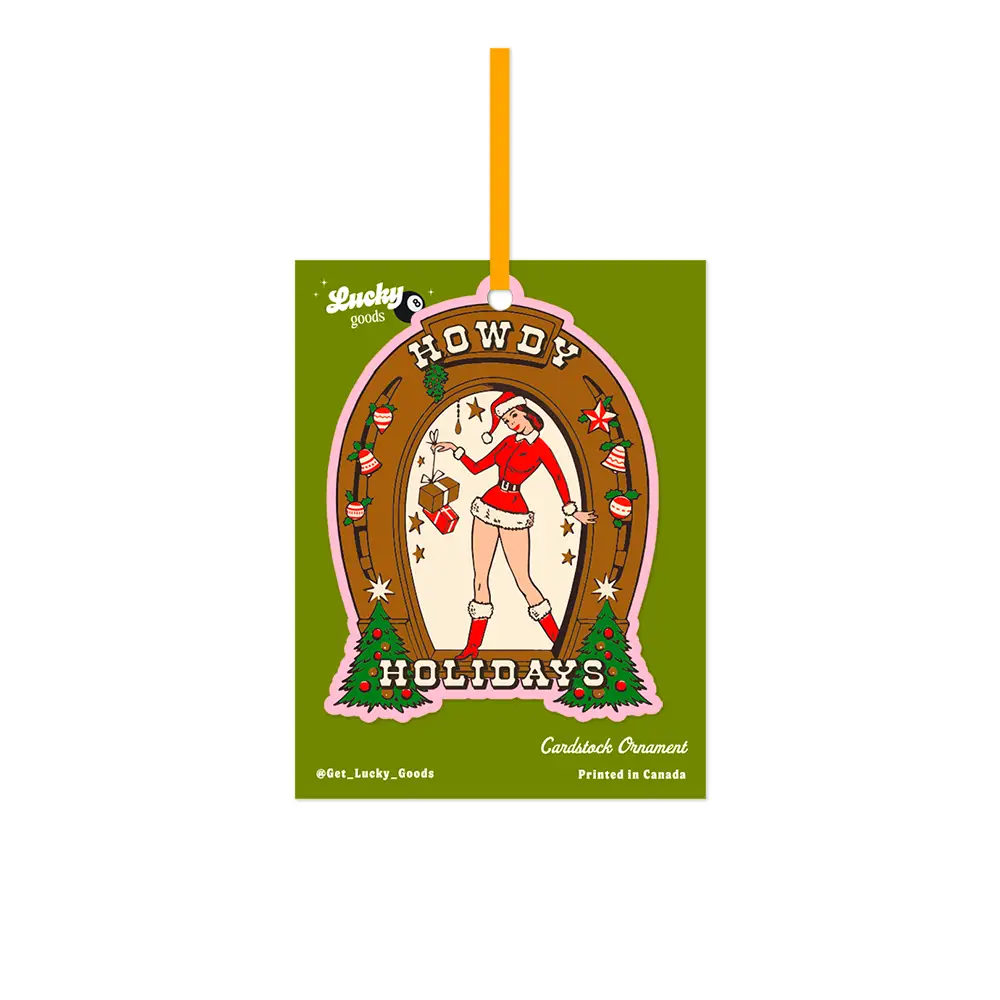 Lucky Goods Paper - Howdy Holidays Cardstock Ornament