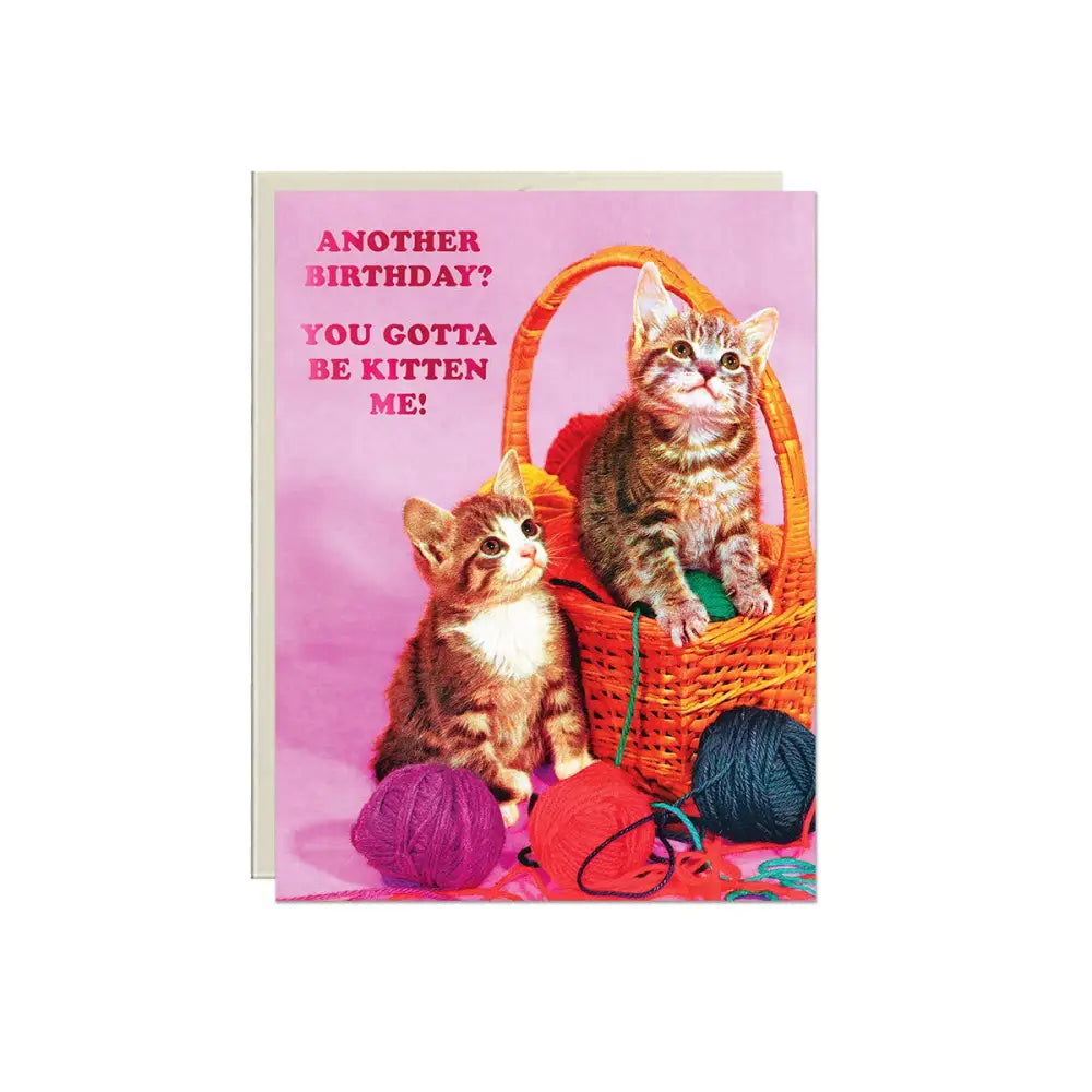 Lucky Goods Paper - Kitten Me! – Foil Birthday Card