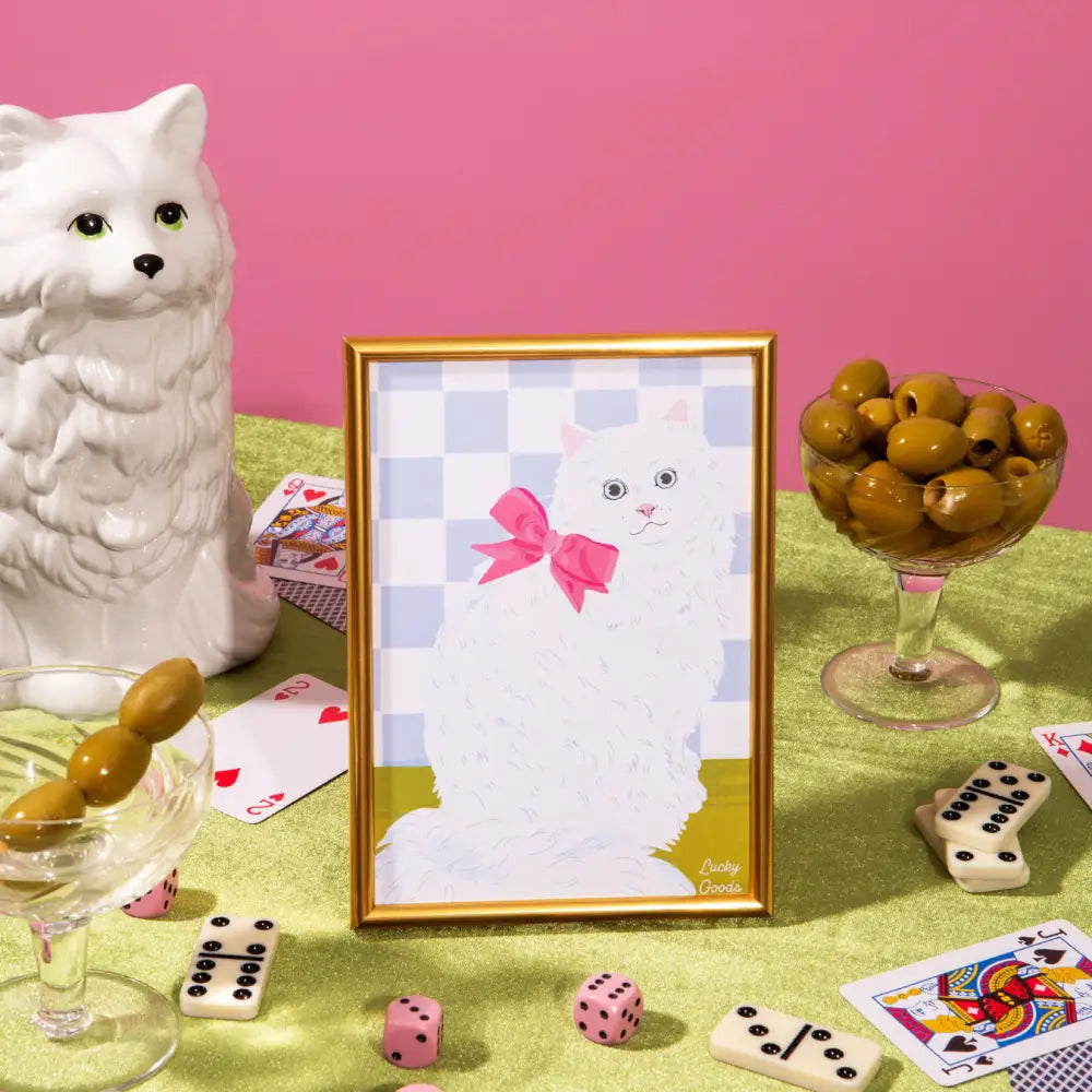 Lucky Goods Paper - Kitty with Bow Portrait Print 8’’ x 10’’