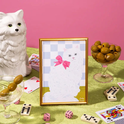 Lucky Goods Paper - Kitty with Bow Portrait Print 8’’ x 10’’