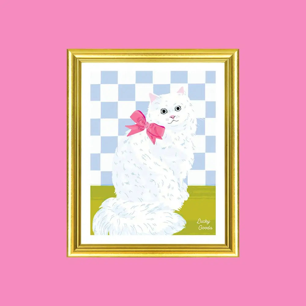 Lucky Goods Paper - Kitty with Bow Portrait Print 8’’ x 10’’