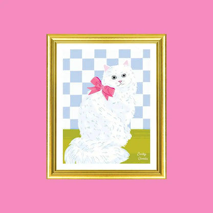 Lucky Goods Paper - Kitty with Bow Portrait Print 8’’ x 10’’