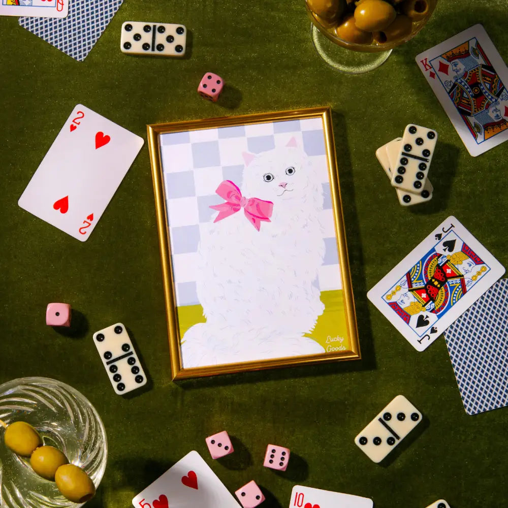 Lucky Goods Paper - Kitty with Bow Portrait Print 8’’ x 10’’