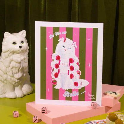 Lucky Goods Paper - La Vie est Belle Kitty Portrait Print 8’’ x 10’’
