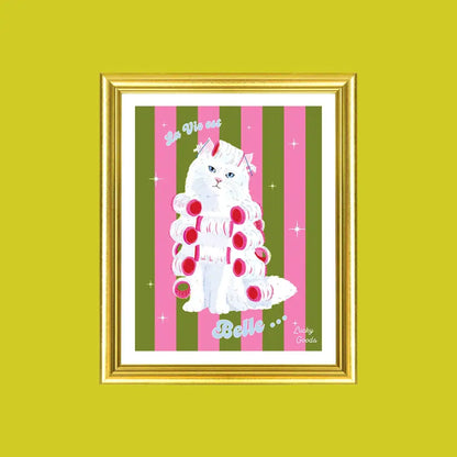 Lucky Goods Paper - La Vie est Belle Kitty Portrait Print 8’’ x 10’’