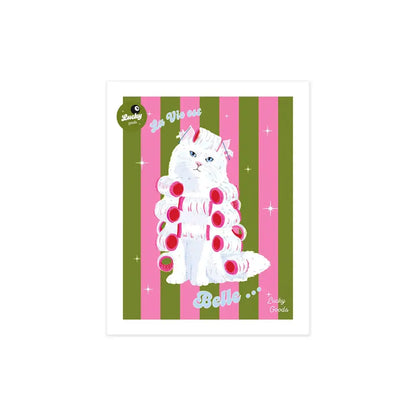 Lucky Goods Paper - La Vie est Belle Kitty Portrait Print 8’’ x 10’’