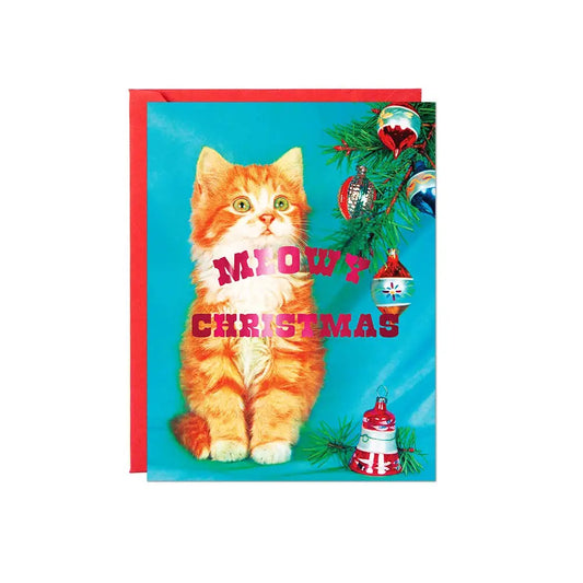 Lucky Goods Paper - Meowy Christmas Kitty Foil Card